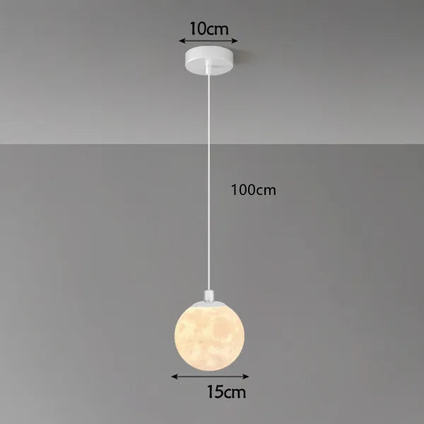 Suspension LED moderne en métal blanc – Moonéclat