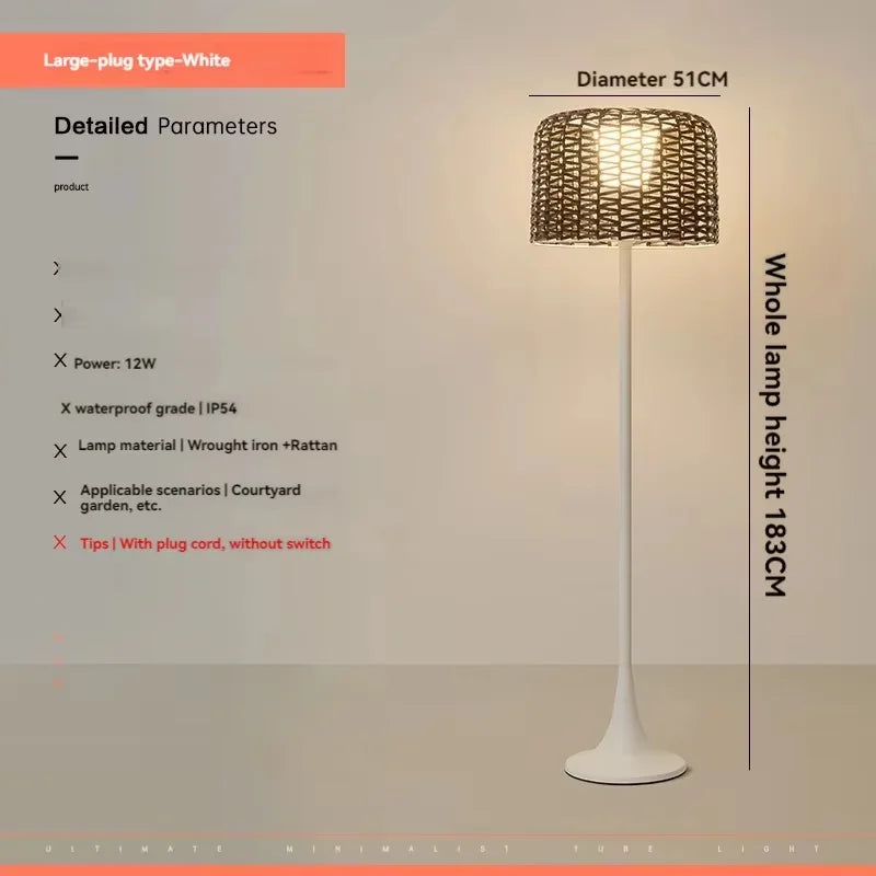 Lampe de jardin extérieur en métal tressé – Verilum