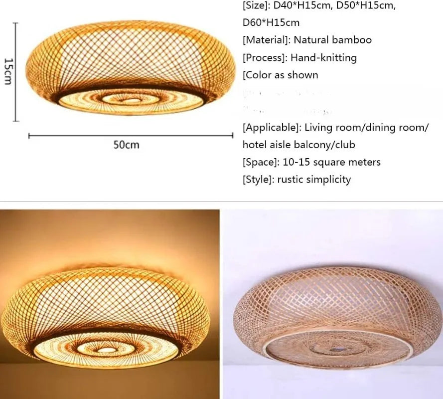 Plafonnier en bambou pour chambre d'enfant – Rondolux