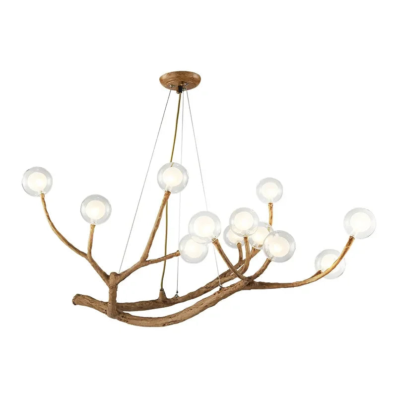Lustre Moderne Branché avec Verre Ambré – Haloa