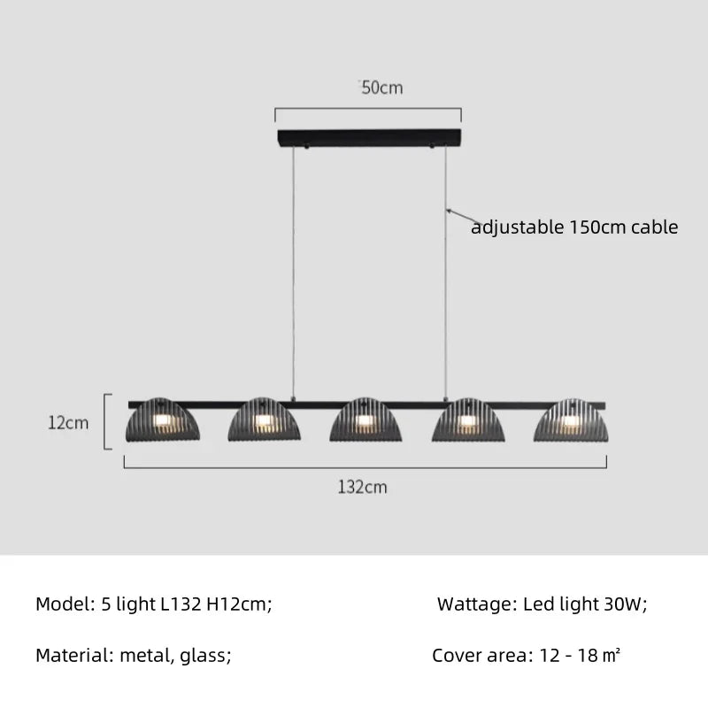 Suspension en verre fumé gris pour salle à manger – Orvelia