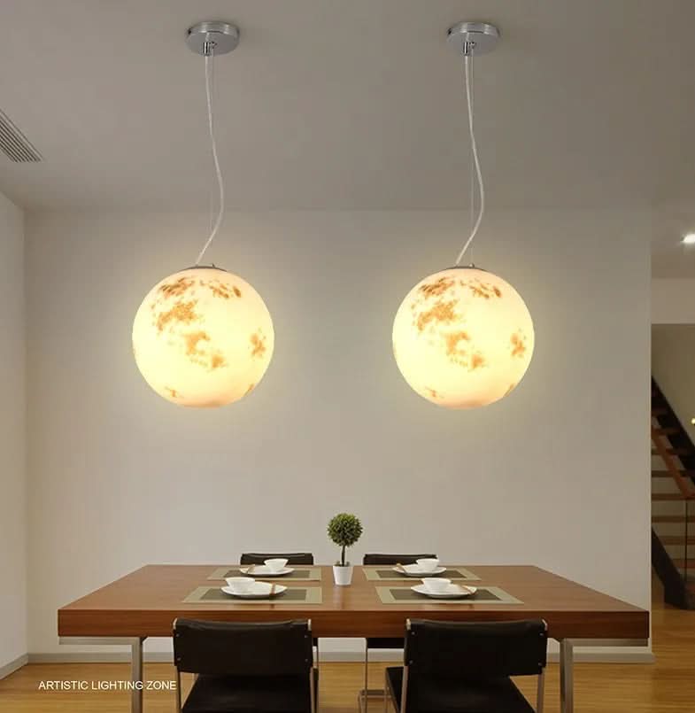 Moderne LED Hanglamp Maanvorm Binnenveelzijdigheid – Lune