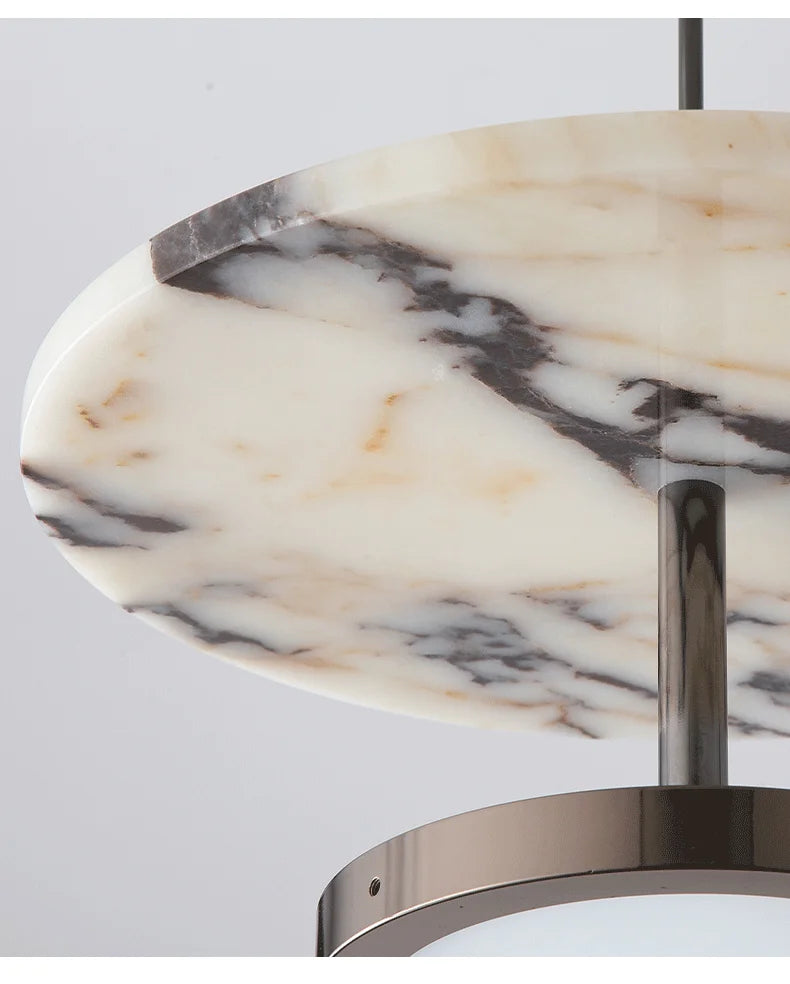 Hanglamp van natuurlijk zwart steen voor slaapkamer – Noctura