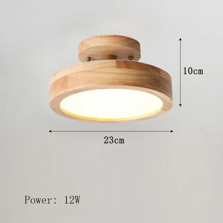 Plafonnier nordique en bois pour couloir – Arborise
