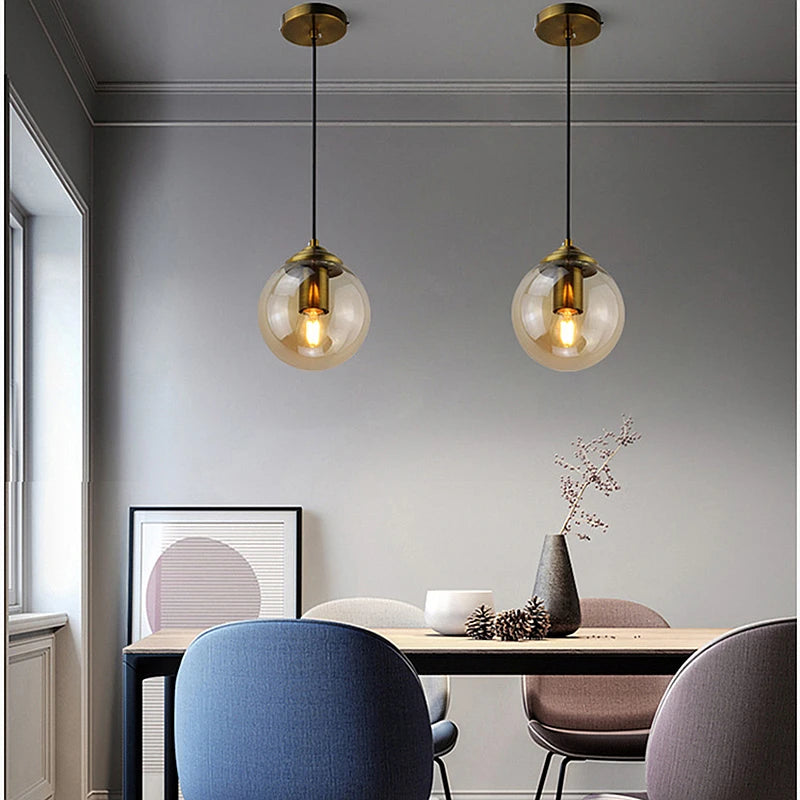 LED-hanglamp in gepolijst glas voor woonkamer – Crealuxa