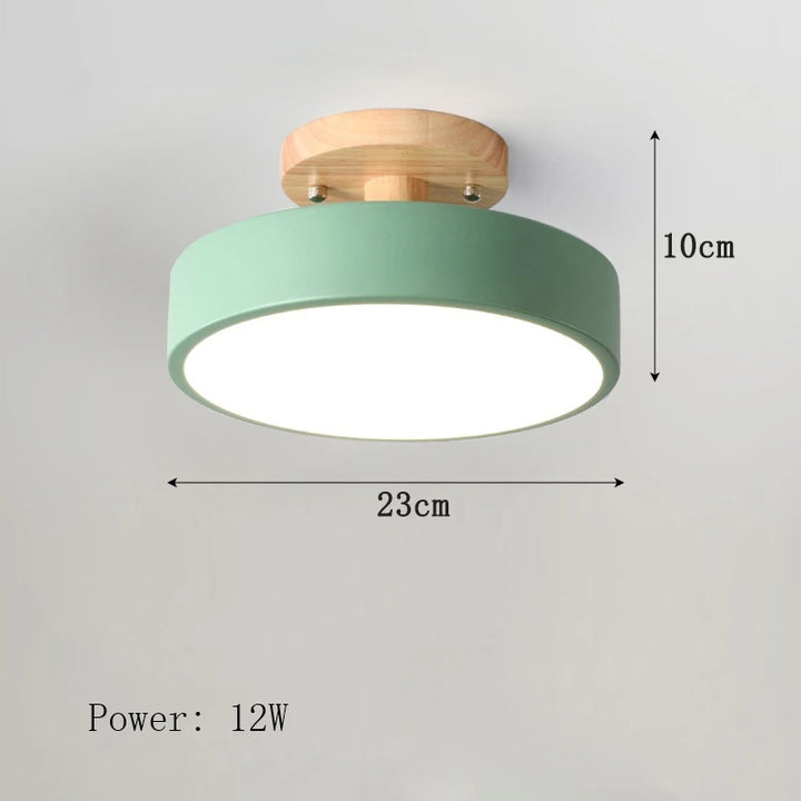 Plafonnier nordique en bois pour couloir – Arborise