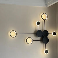 Applique murale moderne en fer noir pour salon – Noctarion