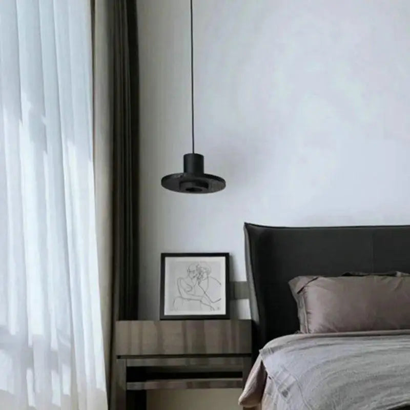 Minimalistische zwarte hanglamp voor slaapkamer – Noctarion