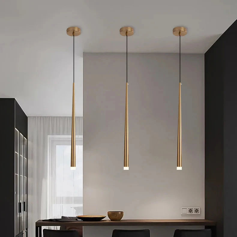 Compacte LED-hanglamp in Geborsteld Nikkel voor Interieur Goud – Gouden Pijl