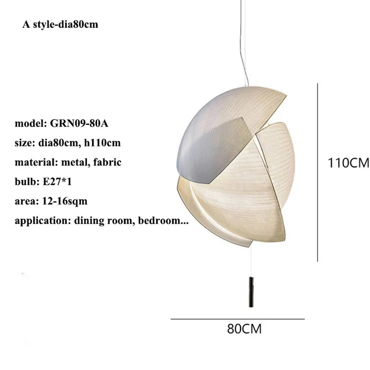 Suspension en tissu LED pour salon – Armonique