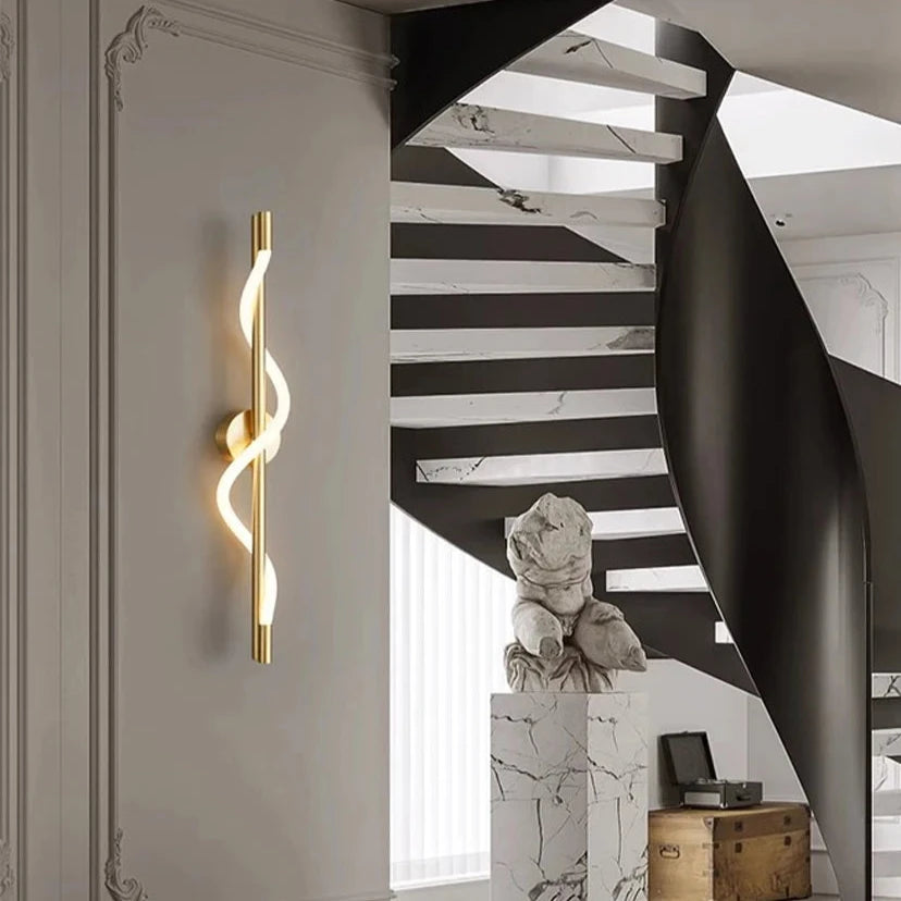 Applique LED Ascendante & Descendante Élégance Torsadée – SpiraleX