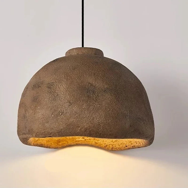 lustre-haut-polymere-led-design-epure Marron - phirasa