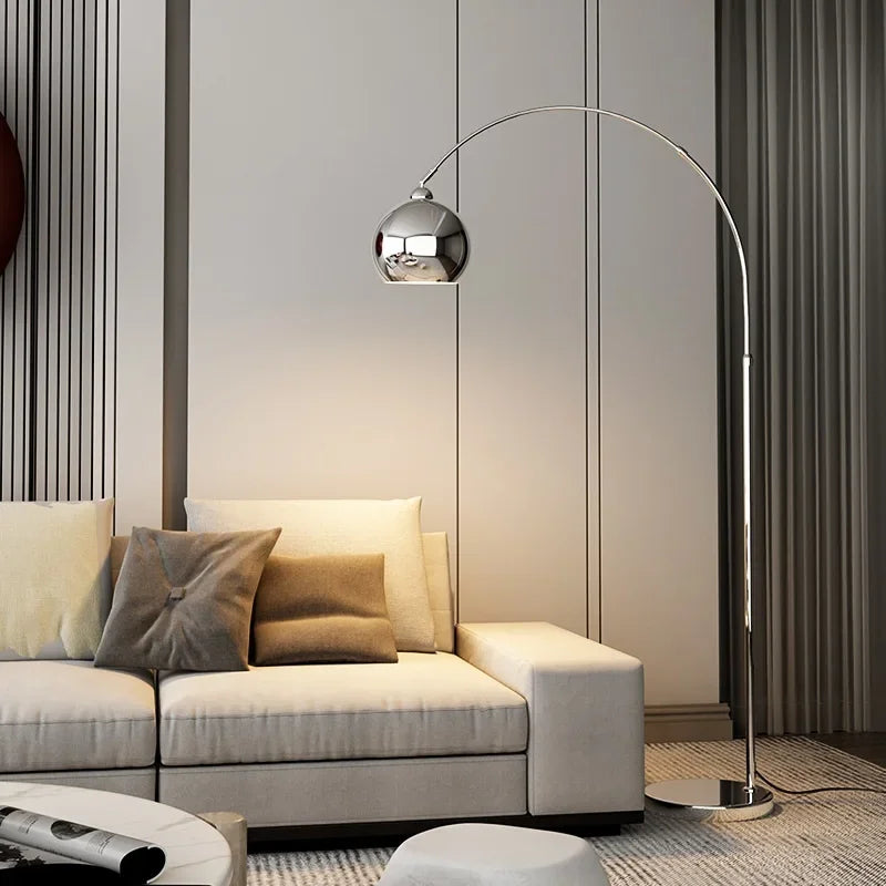  Lampadaire Chrome Poli LED Dimmable – Tripotys