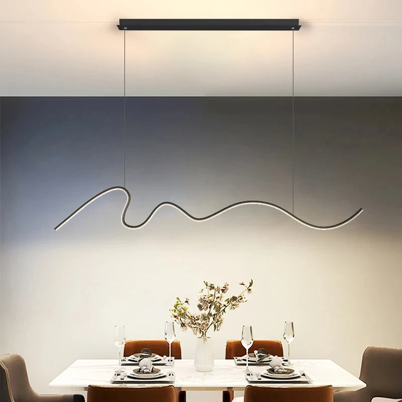 Moderne Zwarte LED Hanglamp voor Interieurs – Caelux