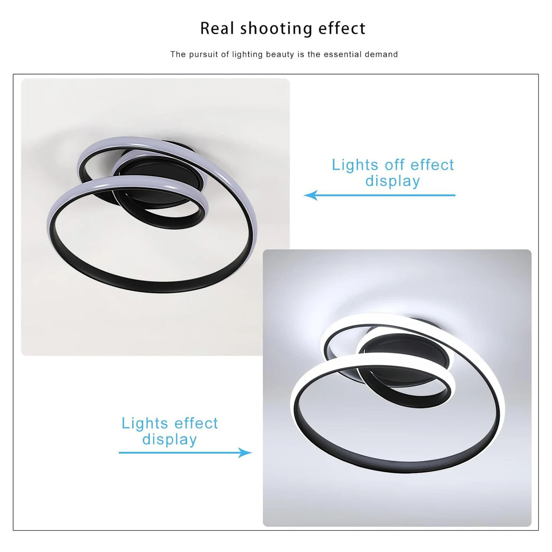 Plafonnier LED en Aluminium pour Chambre et Salon – Spiréclat