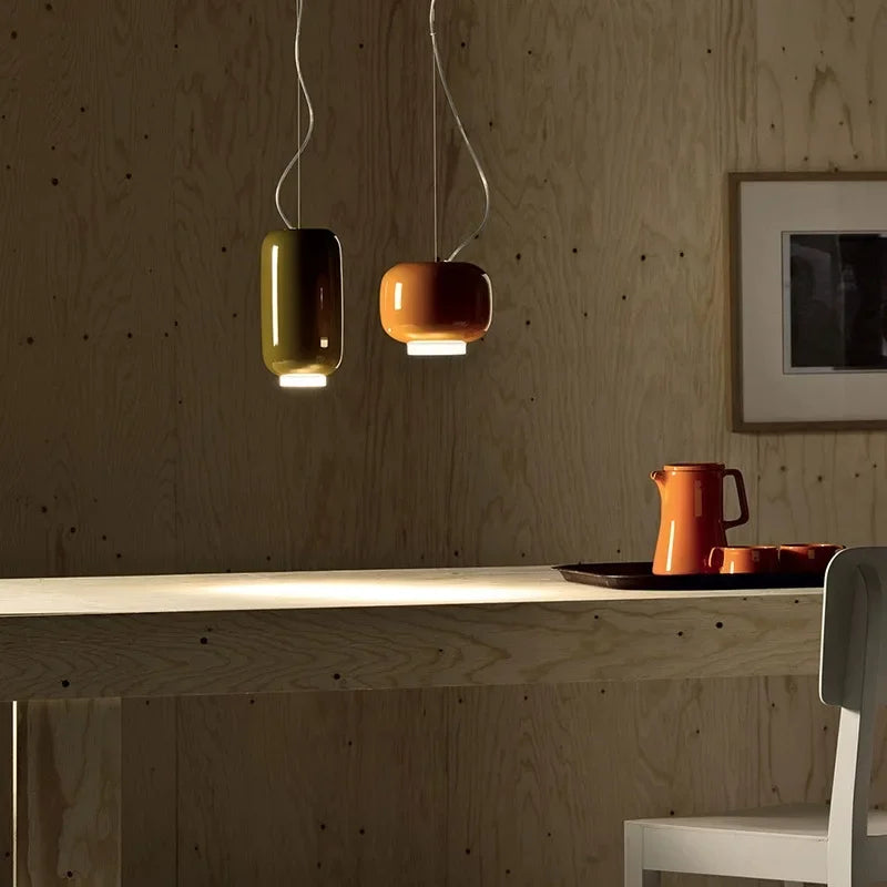 Hanglamp in gekleurd glas voor eetkamer en slaapkamer – Armoniel