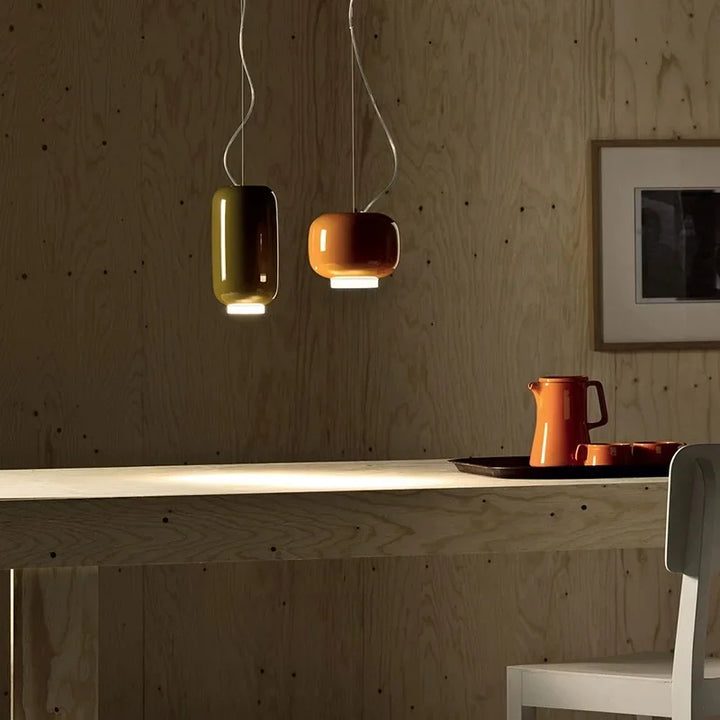 Suspension en verre coloré pour salle à manger et chambre – Armoniel