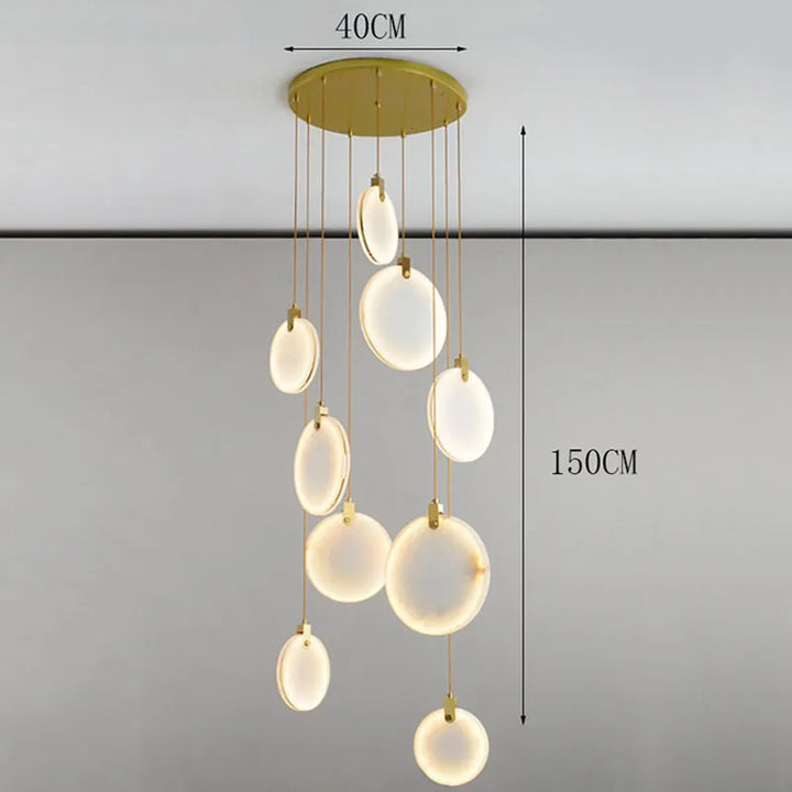 Suspension LED moderne en acrylique pour salon – Thaliona