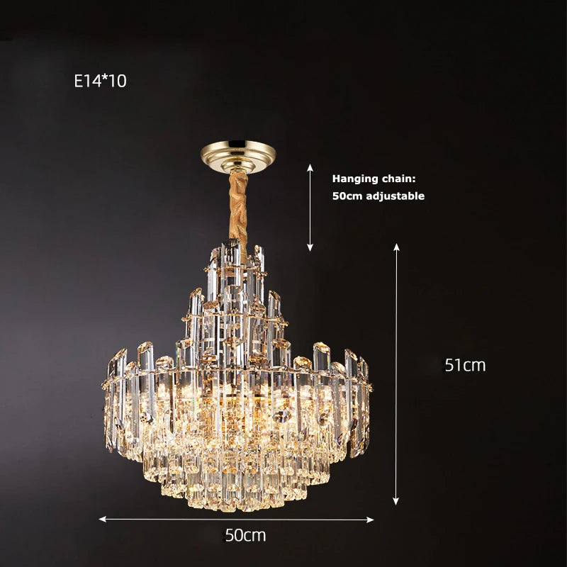 Lustre moderne en cristal pour duplex – Estellion