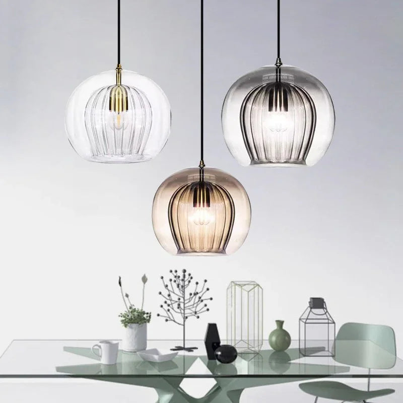 Geschilderde Glazen Hanglamp LED Verlichting Natuurlijk Design – Ruche Cristalline
