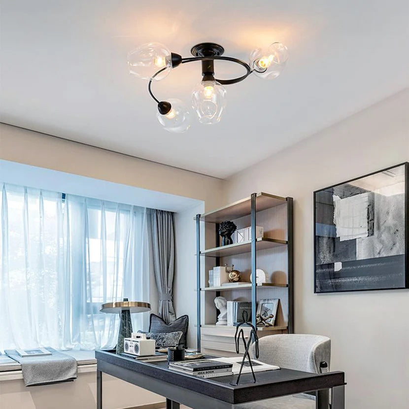 Plafonnière Modern met Draaibare Ringen en Geïntegreerde LED Doorschijnend – Irisso