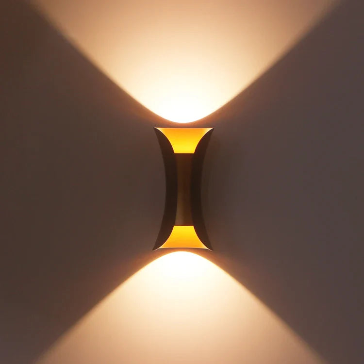Nexa Directional Outdoor Wall Sconce two-tone black and gold design with COB technology - view 7