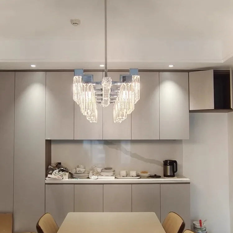 Moderne kristallen hanglamp E14 voor eetkamer – Crystarène