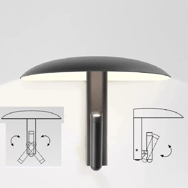 Roteerbare wandlamp in zwart metaal – Zolanire