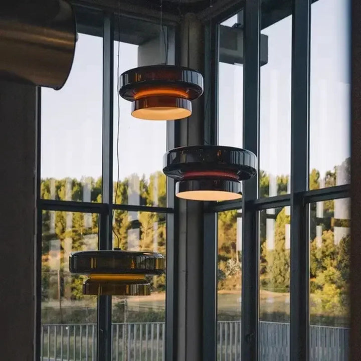 Suspension en verre coloré pour salle à manger – Armoniel