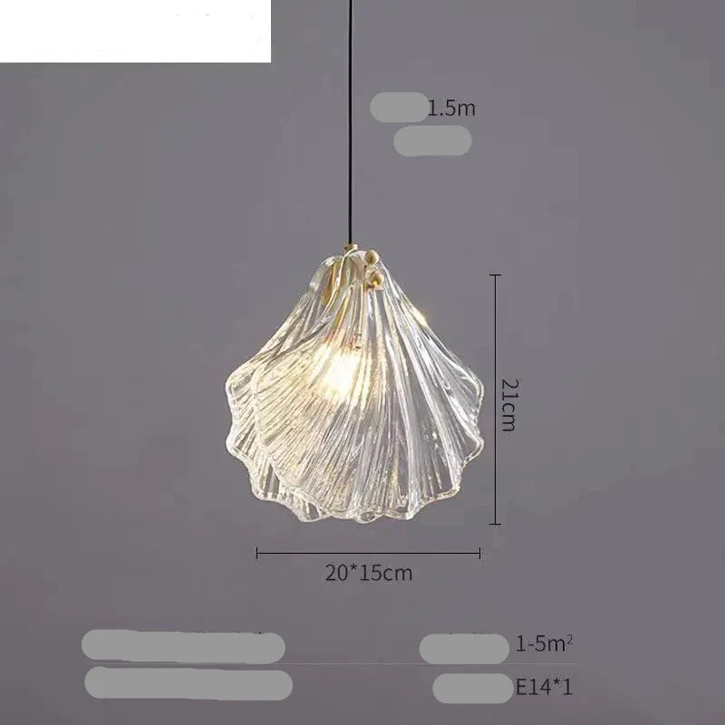 Moderne glas- en metalen hanglamp voor slaapkamer – Ornelia