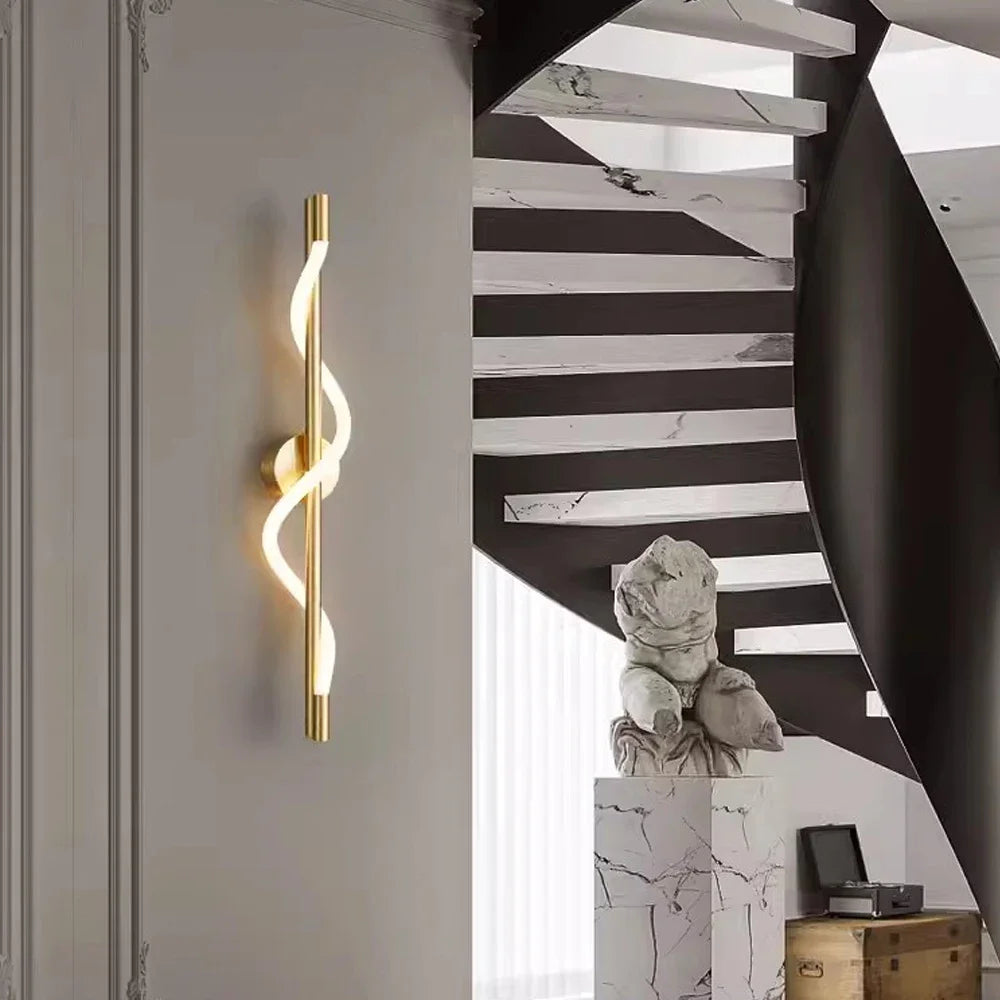 Applique LED Ascendante & Descendante Élégance Torsadée – SpiraleX