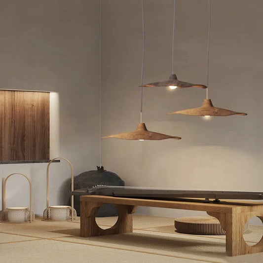 Wabi-Sabi hanglamp van hars voor woonkamers en slaapkamers – Mélithos