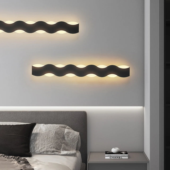 Applique murale extérieure en fer moderne – Ondulys