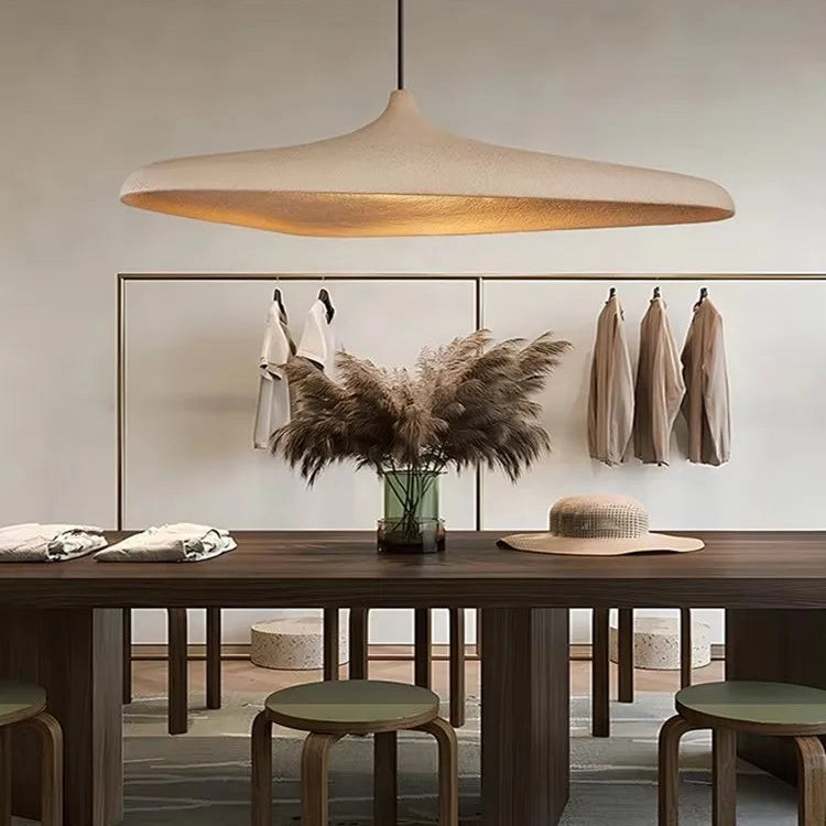 Wabi-Sabi stijl hanglamp in microbeton voor restaurants – Zelinea