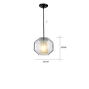 Skandinavische Hängelampe mit handgefertigtem Glaslampenschirm – Nordic Verse Art