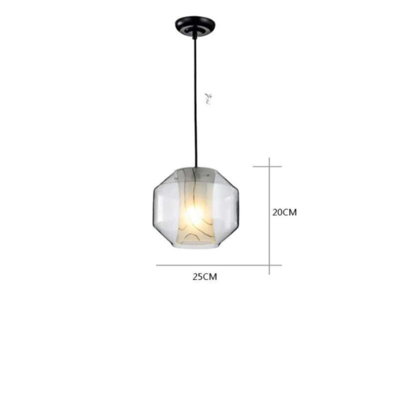 Scandinavische Hanglamp Handgemaakte Glazen Lampenkap – Nordic Verse Art