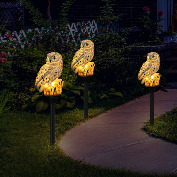 Lampe Solaire Extérieure en Forme de Hibou – Owlenza