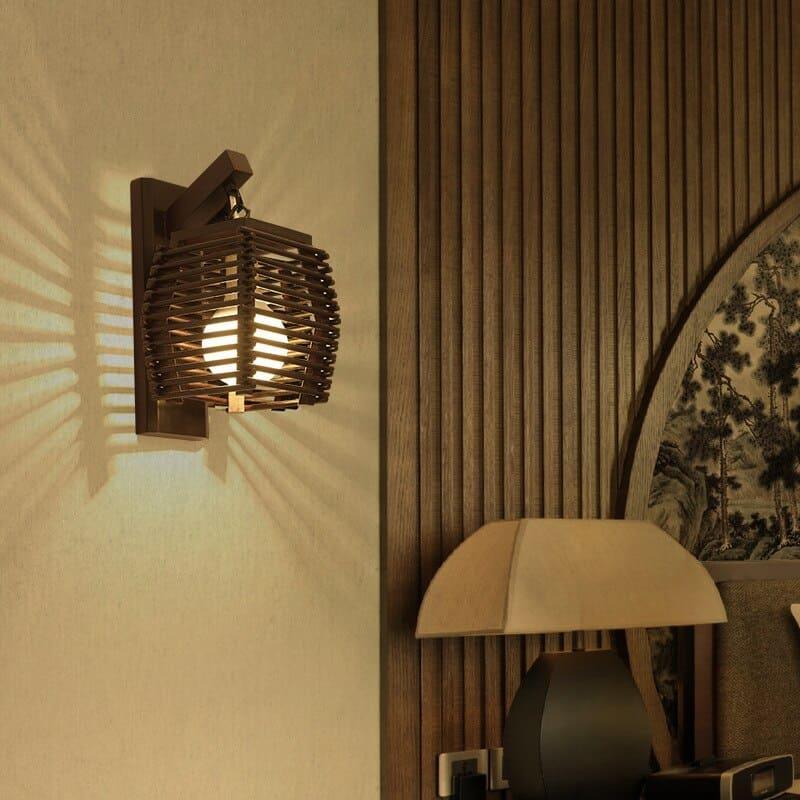 Applique murale en bambou et rotin Bamboise design naturel - vue 6