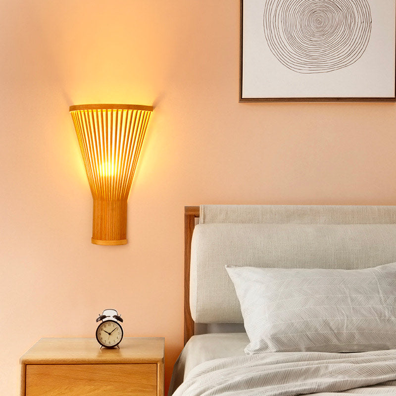 Scandinavische wandapplique in bamboe voor slaapkamer – Borealys