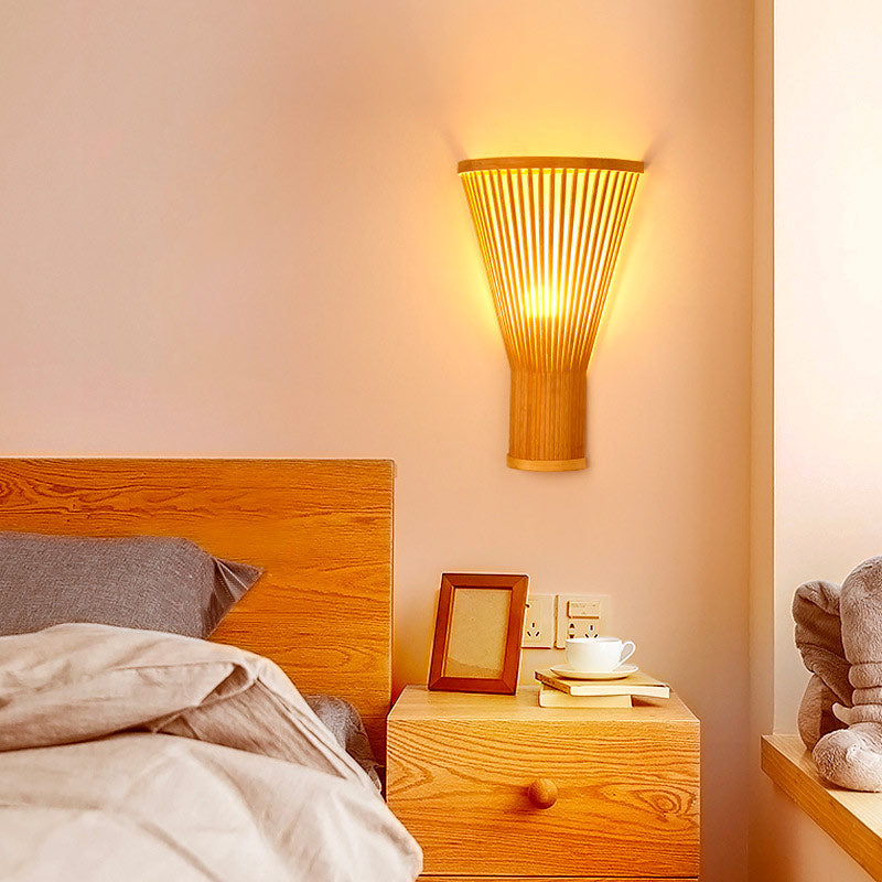 Scandinavische wandapplique in bamboe voor slaapkamer – Borealys