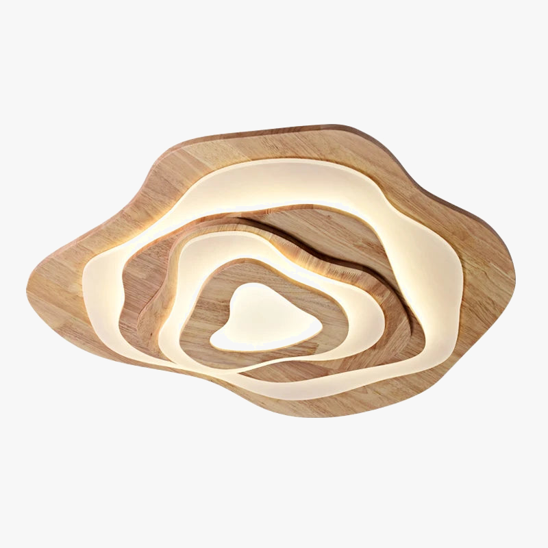 Natuurlijk Hout & Acryl LED-Plafondlamp – Miraë