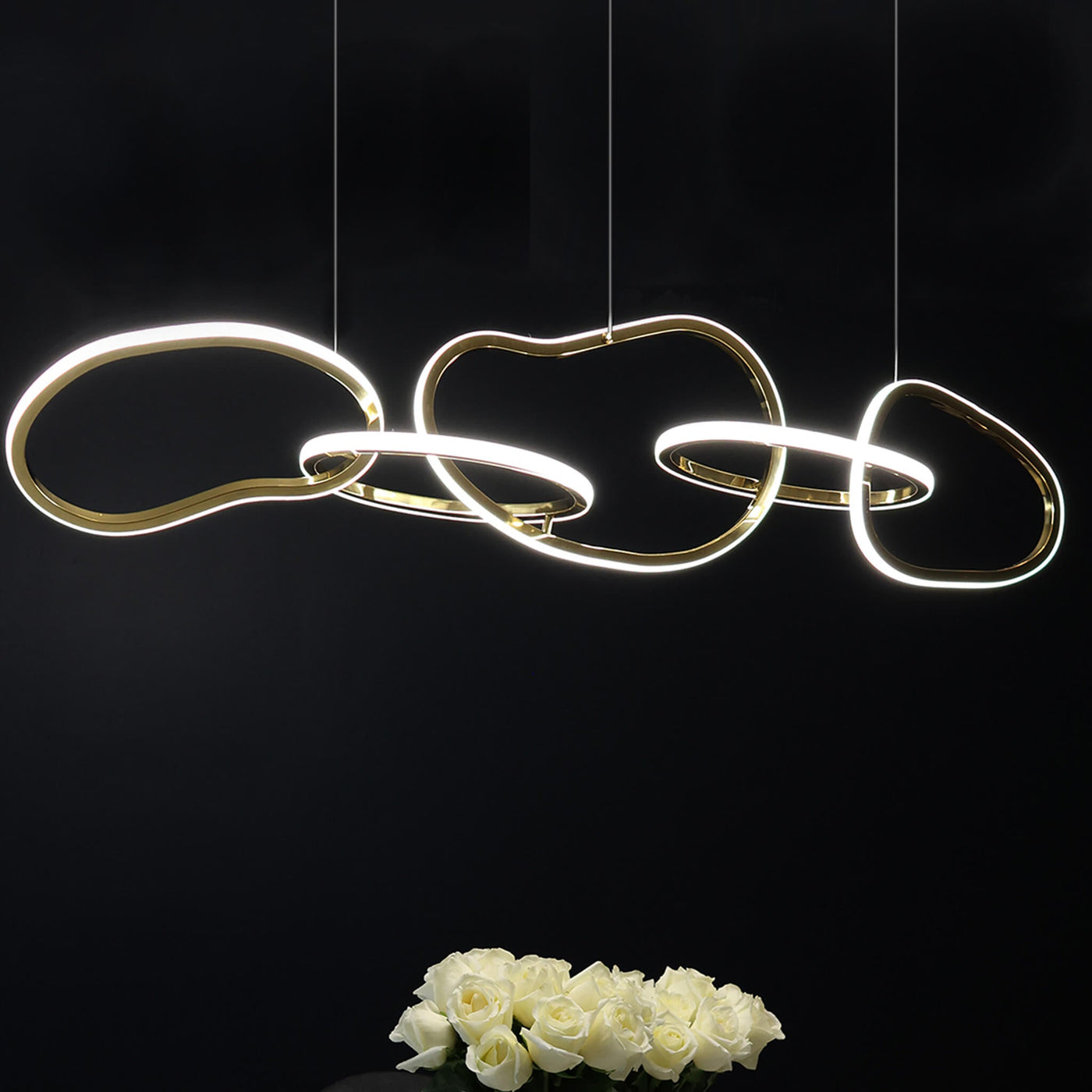 Suspension Sculptural LED Dimmable Haut de Gamme – Solinna