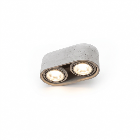 Plafonnier béton gris minimaliste – modèle Varelios - Lumière