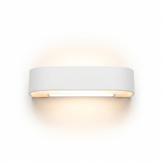 Moderne Witte Keramische Wandlamp – Orphéane - Lumière