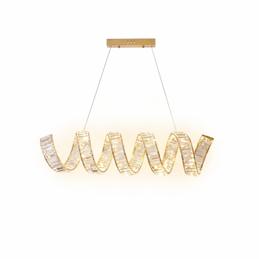 Helical Design Ceiling Light Refined Brilliance – Florale - Lumière