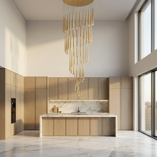 Modern alloy pendant light for living room – Oriande