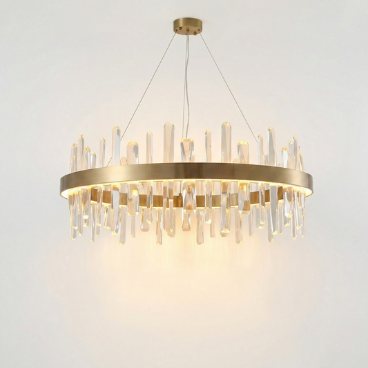 Elegante Kroonluchter Geslepen Kristallen & Chieke Diffusie – Vivo - Lumière