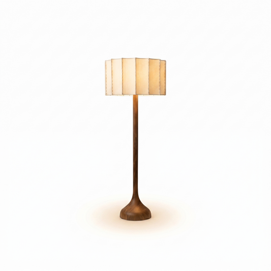 Staande lamp in hout Wabi-Sabi stijl voor woonkamer – Armonique - Lumière