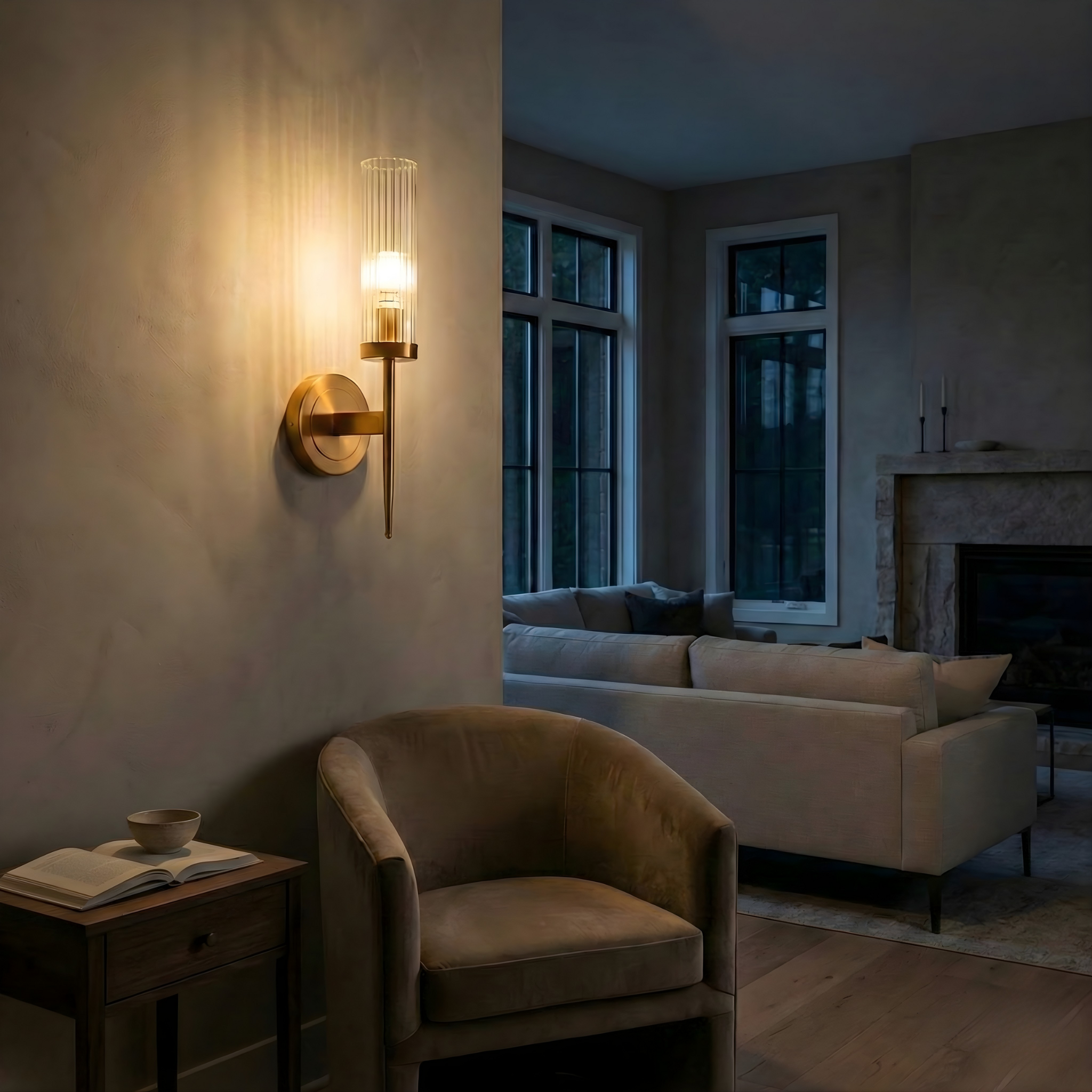 تطبيق جدار Flame منظر التفاصيل | Luxarmonie