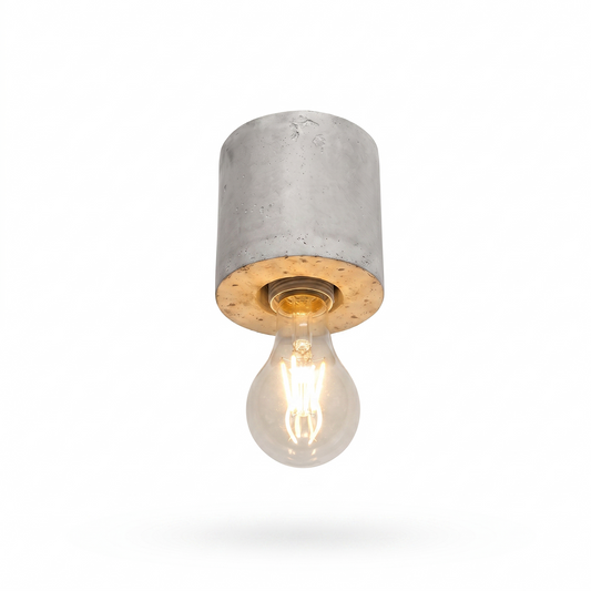 Minimalistische grijze betonnen plafondlamp – Model Arkanor - Lumière